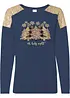 T-shirt manches longues oversize avec motif de Noël et jolies paillettes, BODYFLIRT boutique