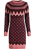 Robe en maille à motif norvégien, bonprix