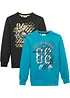 Lot de 2 sweat 100% coton, bonprix