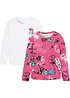 Lot de 2 T-shirts boxy 100% coton, bonprix