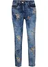 Jean slim avec broderies florales, bonprix