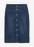 Jupe en jean avec boutons décoratifs, bonprix