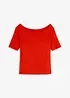T-shirt encolure Bardot en viscose extensible, bonprix