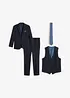 Costume slim 4 pièces avec gilet et cravate, bonprix