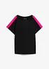T-shirt 100% coton avec galon fluo, bonprix