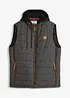 Gilet sans manches matelassé à capuche amovible, bonprix
