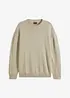 Pull col rond doux en coton mélangé, loose, bonprix