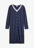 Chemise de nuit boutonnée en coton et dentelle, bonprix