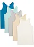 Lot de 5 maillots de corps en coton doux, bonprix