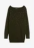 Pull long à strass, bonprix