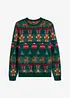 Pull à motif de Noël, bonprix