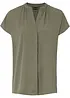 Chemisier manches courtes boutonnage invisible, bonprix