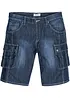 Bermuda cargo en jean, Regular, bonprix