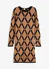 Robe en maille poilue avec motif en losange, bonprix