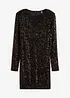 Robe à sequins et épaulettes, bonprix