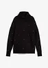 Pull col roulé avec strass, bonprix