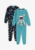 Lot de 2 pyjamas 100% coton, bonprix