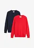 Lot de 2 pulls en fine maille 100% coton, bonprix