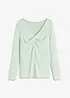 T-shirt manches longues côtelé avec détail noué, bonprix