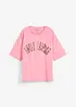 T-shirt doux et oversize en coton extensible, bonprix
