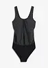 Maillot 1 pièce avec haut forme ballon, bonprix