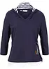 T-shirt à capuche, manches 3/4, 100% coton, bonprix