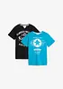 Lot de 2 T-shirts 100% coton, bonprix