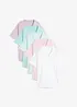 Lot de 5 T-shirts longs et amples à col V, bonprix