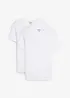 Lot de 2 T-shirts 100% coton, slim, bonprix