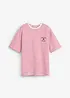T-shirt rayé avec broderie, bonprix