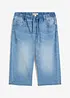 Bermuda long en jean, taille extensible, slim, bonprix
