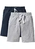 Lot de 2 bermudas en molleton doux, bonprix