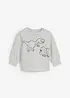 Sweat-shirt bébé en coton doux, imprimé dinosaure, bonprix