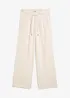 Pantalon paper bag en lin mélangé léger, bonprix