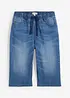 Bermuda long en jean, taille extensible, slim, bonprix