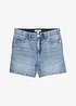 Short en jean taille haute, peu extensible, bonprix