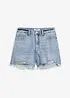 Short en jean taille haute, peu stretch, bonprix