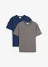 Lot de 2 T-shirts col V 100% coton, bonprix