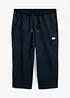 Pantalon 3/4 molleton aspect denim à taille élastiquée, bonprix