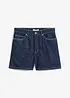 Short en jean taille haute, peu extensible, bonprix