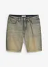 Bermuda en jean délavé effet sali, Regular, bonprix