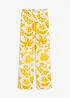 Pantalon large imprimé en viscose texturée, bonprix