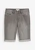 Bermuda en jean extensible, base retroussée, regular, bonprix