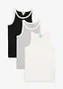 Lot de 3 tops en coton, bonprix