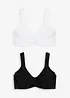 Soutiens-gorge minimiseurs moulés à armatures en coton (lot de 2), bonprix