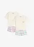 Lot de 2 pyjashorts 100% coton, bonprix