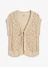 Gilet sans manches en maille ajourée, bonprix