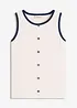 Débardeur en jersey à bordure contrastante, bonprix