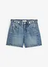 Short en jean taille mi-haute, peu extensible, bonprix