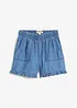 Short en jean en coton fluide, bonprix